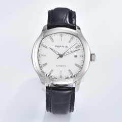 White Dial Black Strap