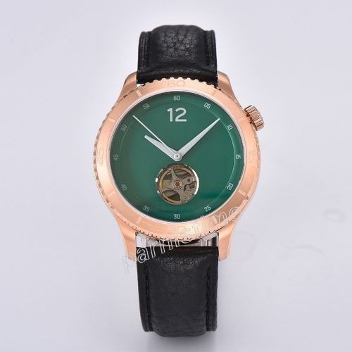 Parnis 41mm Rose Gold Case Mechanical Automatic Men Wristwatch Sapphire Crystal Calendar Waterproof Men Watches