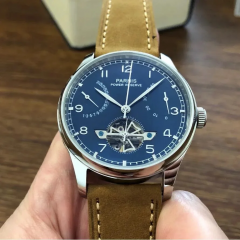 Blue Dial ,Brown Leather Strap