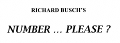 Richard Busch - Number Please