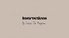 INSTRUCTIONS by Zazza The Magician