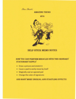 Amazing Tricks with Self-Stick Memo Notes by Steve Shrott