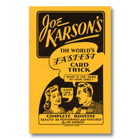 World's Fastest Card Trick by Joe Karson - Book