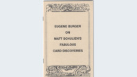 Eugene Burger on Matt Schulien's Fabulous Card Discoveries - Book