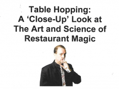 Lecture Notes: Table Hopping, the Art & Science of Restaurant Magic By Keith Leff (Instant Download)