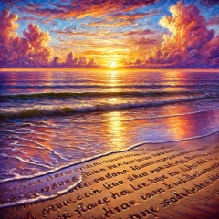 Words in the Sand by Ron Chavis