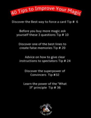 40 Tips to Improve Your Magic by Dustin Marks