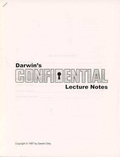 Darwin's Confidential Lecture Notes by Darwin Ortiz