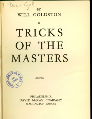 Tricks of The Masters - Will Goldston