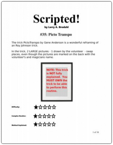 Scripted #35: Picto Transpo by Larry Brodahl