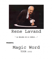 René Lavand - Magic Word Tour 2002 (Spanish)