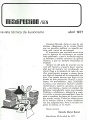 REVISTA TECNICA DE ILUSIONISMO MISDIRECTION ABRIL 1997