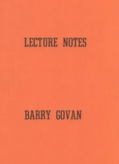 Barry Govan Lecture Notes