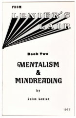 Jules Lenier – Book Two, Mentalism and Mindreading