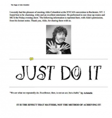 Just Do It! Lecture Notes by Aldo Columbini