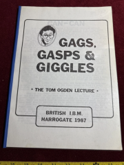 Gags, Gasps and Giggles - The Tom Ogden Lecture Note-VNTG 1987 RARE close-up and Parlor Magic