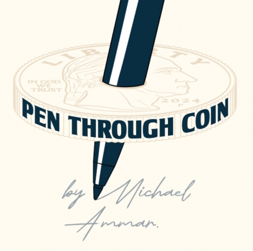 Pen Through Coin by Michael Ammar