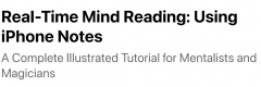 Real Time Mind Reading - Using iPhone Notes by Akash Rai