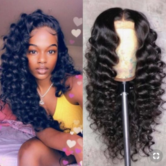 Customized Romance hair natural color loose deep full lace wig 13x6 Front lace wig 13x3 front lace wig pre-plucked 100% glueless unprocessed virgin hu