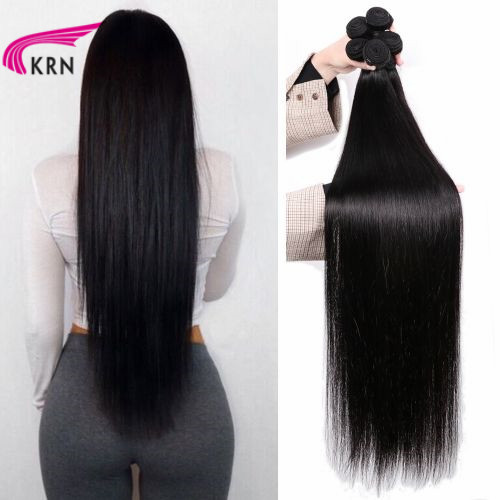 32/34 Inch Straight Natural Color Hair Bundles