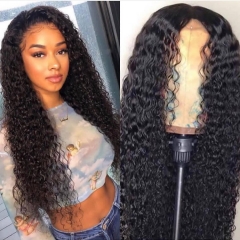 Elegants Water Wave Lace Front Human Hair Wigs Full Frontal Lace Wig Glueless Brazilian Remy Hair Wig Pre Plucked With Baby Hair