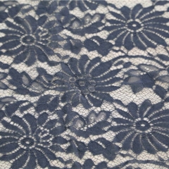 KHLF1015 Black Eyelash Chantilly Lace Fabric