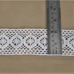 KHLT2016 5.5cm White Cotton Guipure Lace Trim