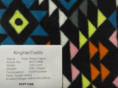 KHFF1068 Printed Polar Fleece fabrics Double-sided brushed, Single-sided Anti pilling