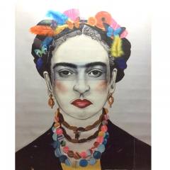 FRIDA KAHLO pop portrait, Pop Frida Kahlo, Cool Frida Kahlo portrait, Reproduction of Frida Kahlo fine arts