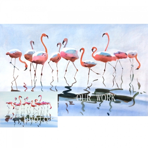 flamingo painting ,modern flamingo painting , cool flamingo painting , cool flamingo canvas art