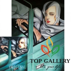 selfportrait of Lempicka replica , High quality Chinese canvas wholesale price ,Chinese oil painting manufactor