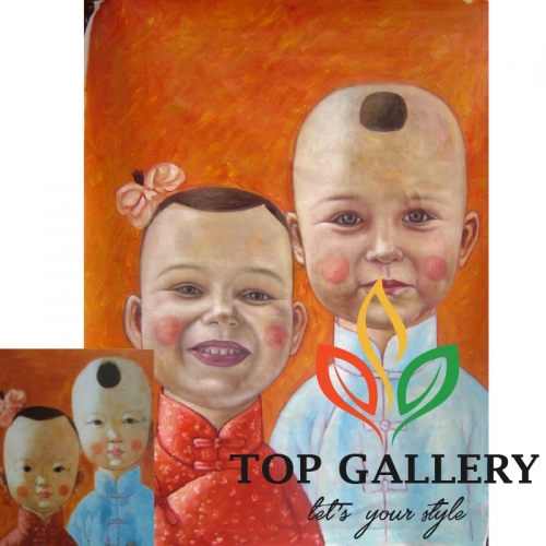 custom portrait in Chinese Contemporary style , Chinese custom portrait , Chinese oil painting custom style