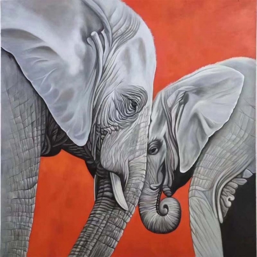 elephant painting , painting art , art drawing , modern painting ,Chinese painting