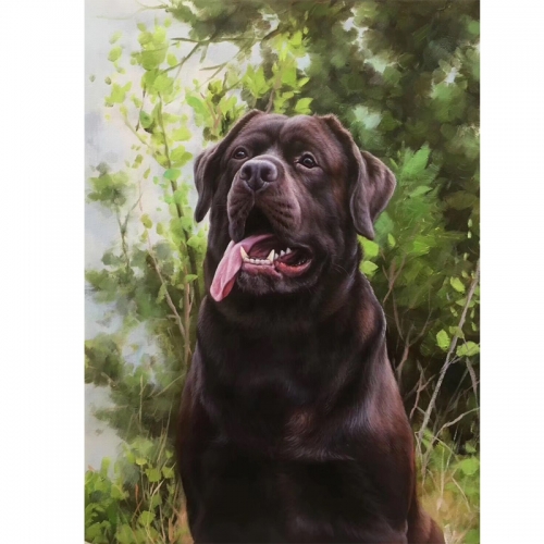 pet portrait ,pet portrait painted on canvas , Chinese custom pet portrait , Chinese oil on canvas , art supplier