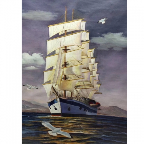 high quality hand painted work , realistic sailing painting