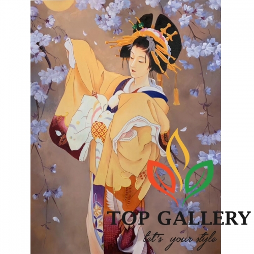 Japanese ykiyo oil painting ,art drawing , custom oil painting ,Dafen village paintings