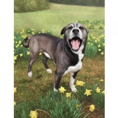 Custom pet portrait ,Dafen village online ,Modern painting , art drawing , Chinese painting, custom portrait online