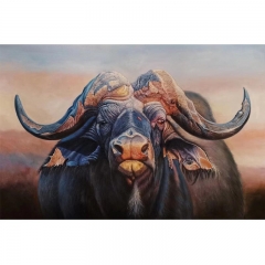 Bull painting, hand painting bull ,Dafen art sell on line,custom bull painting, animal portrait