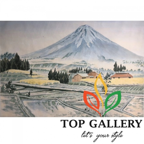 Mt Fuji painting ,landscape wall art, Mt Fuji canvas art,Fuji canvas art