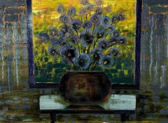 original flower painting, original still life painting ,flower fine art ,flower canvas art