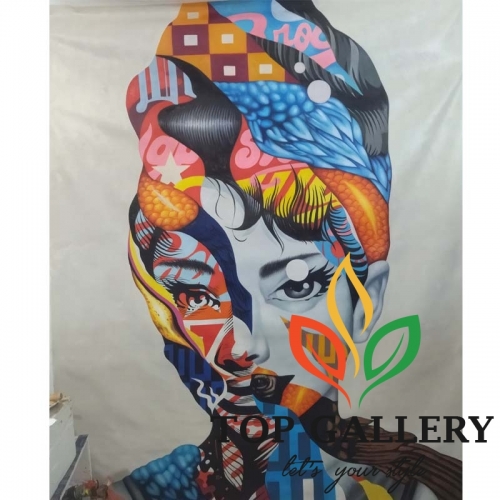 Audrey Hepburn Street wall art painting, modern abstract art, cool abstract wall art,abstract painting canvas art, modern painting for sale