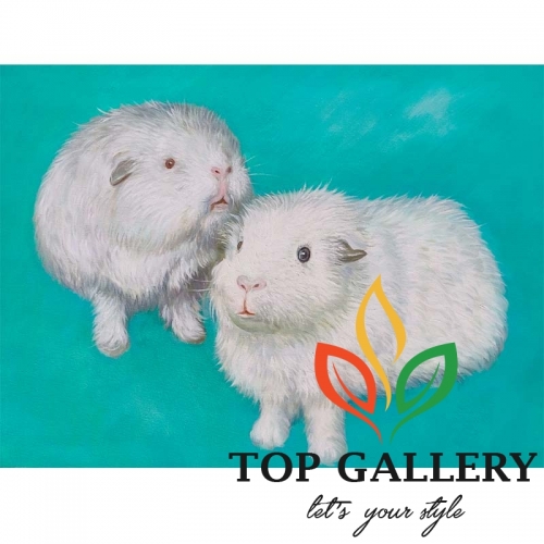 guinea pig art,guinea painting,guinea canvas art, guinea painted on canvas ,realistic guinea painting