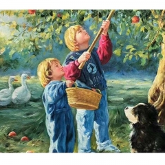 Apple harvest art,apple harvest painting ,Robert Duncan Oil Painting replica