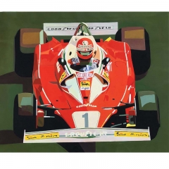 NIKI LAUDA FER painting on canvas ,Lauda canvas art