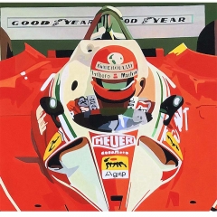 NIKI LAUDA FER painting on canvas ,Lauda canvas art