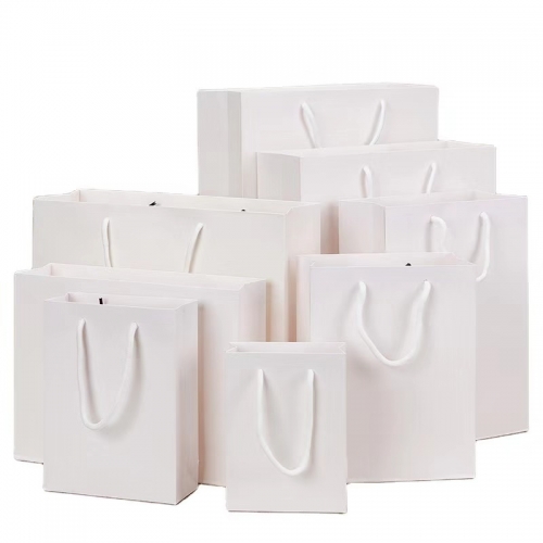 Factory Price Newest White Green Mail With Handle For Cloth Foil Kraft Paper Bag