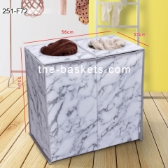 Fabric laundry sorter with long handles,