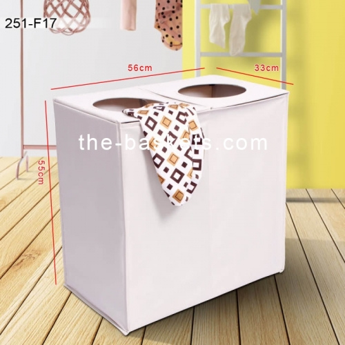 Fabric laundry sorter with long handles,