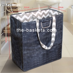 K/D Fabric laudnry basket with long carrying handle