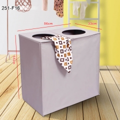 Fabric laundry sorter with long handles,